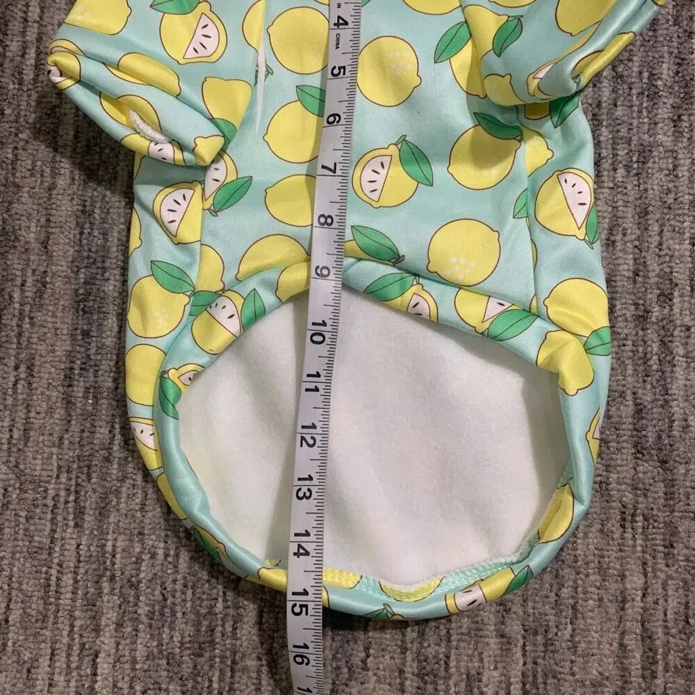 Brand New Soft and Comfortable Lemon Print Dog Onesie Outfit Size‎ XL Pet